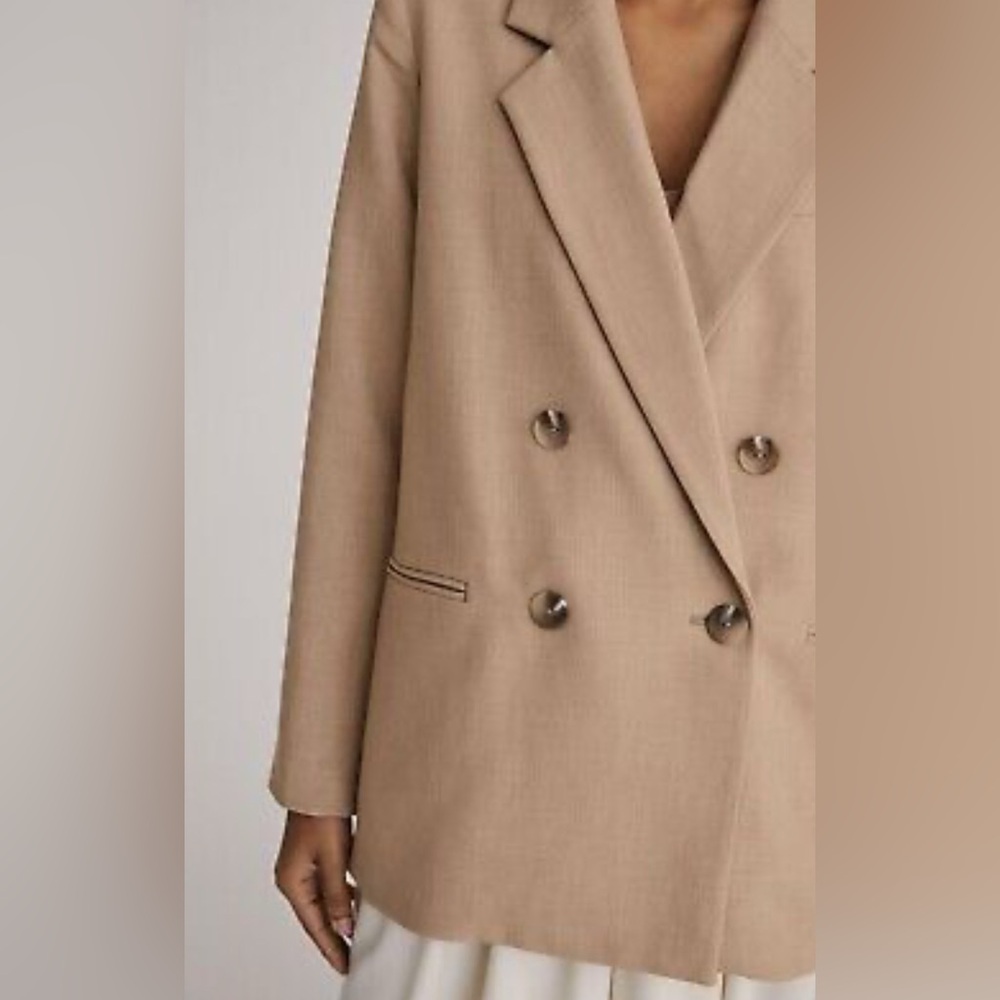 Size 12 Maeve Double Breasted Camel Blazer